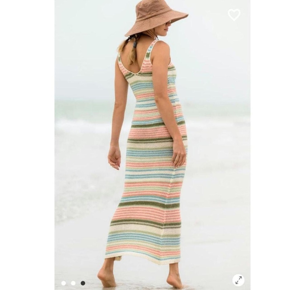 Altar’d State Swim Striped Multicolor Knit Maxi Dress Size XL NEW - Picture 2 of 13
